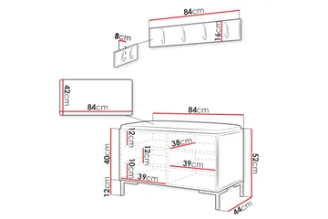 Hallförvaring - Möbler - Hall & entré - Möbelset för hall & entré