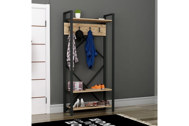 HALLMÖBELSET 35x90 cm Natur/Svart - Möbler - Hall & entré - Möbelset för hall & entré