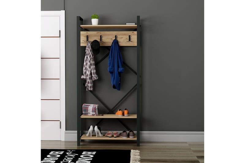 HALLMÖBELSET 35x90 cm Natur/Svart - Möbler - Hall & entré - Möbelset för hall & entré