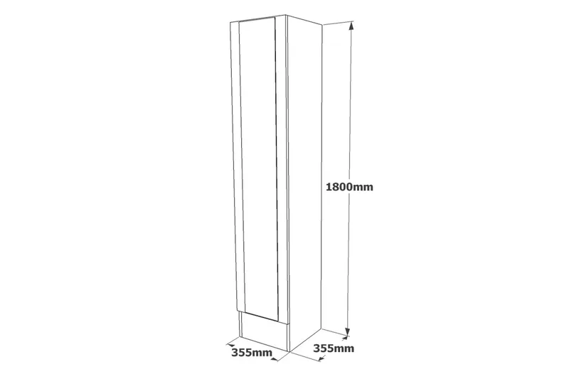 Hardyng Hallmöbelset 34x90 cm Dubbel Höger - Natur - Möbler - Hall & entré - Möbelset för hall & entré