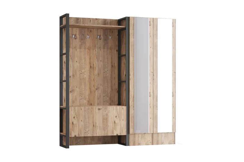 Hardyng Hallmöbelset 34x90 cm Dubbel Höger - Natur - Möbler - Hall & entré - Möbelset för hall & entré