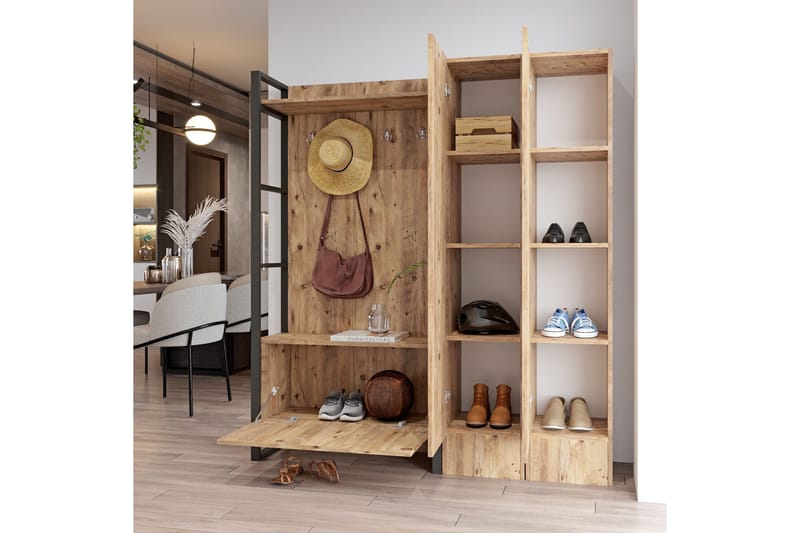 Hardyng Hallmöbelset 34x90 cm Dubbel Höger - Natur - Möbler - Hall & entré - Möbelset för hall & entré