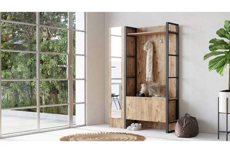 Hardyng Hallmöbelset 34x90 cm Vänster, Natur