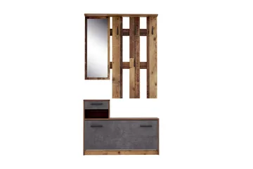 Haysville Hallmöbelset 98x180 cm - Brun/Grå - Möbler - Hall & entré - Möbelset för hall & entré