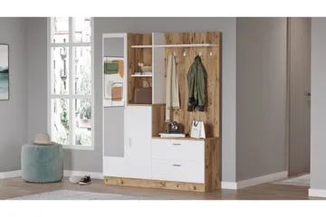 Hialeh Hallmöbelset 37x140 cm - Natur/Vit - Möbler - Hall & entré - Möbelset för hall & entré