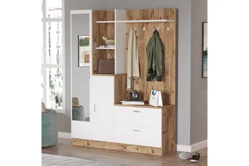 Hialeh Hallmöbelset 37x140 cm - Natur/Vit - Möbler - Hall & entré - Möbelset för hall & entré