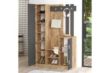 Hialeh Hallmöbelset 38x114 cm - Natur/Antracit - Möbler - Hall & entré - Möbelset för hall & entré