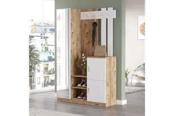 Hialeh Hallmöbelset 38x114 cm - Natur/Vit - Möbler - Hall & entré - Möbelset för hall & entré