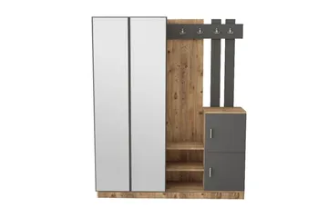 Hialeh Hallmöbelset 38x147 cm - Natur/Antracit - Möbler - Hall & entré - Möbelset för hall & entré