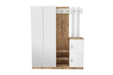 Hialeh Hallmöbelset 38x147 cm - Natur/Vit - Möbler - Hall & entré - Möbelset för hall & entré