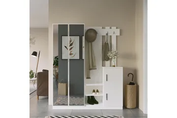 Hialeh Hallmöbelset 38x147 cm - Vit - Möbler - Hall & entré - Möbelset för hall & entré
