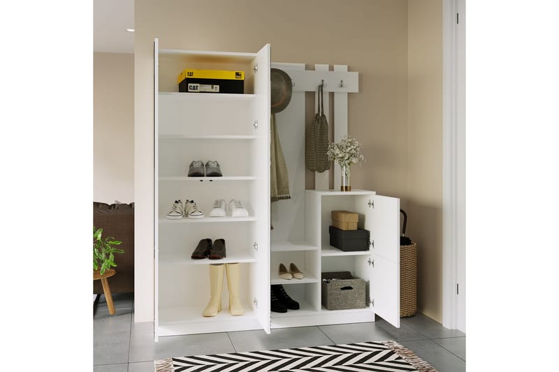 Hialeh Hallmöbelset 38x147 cm - Vit - Möbler - Hall & entré - Möbelset för hall & entré