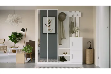 Hialeh Hallmöbelset 38x147 cm - Vit - Möbler - Hall & entré - Möbelset för hall & entré
