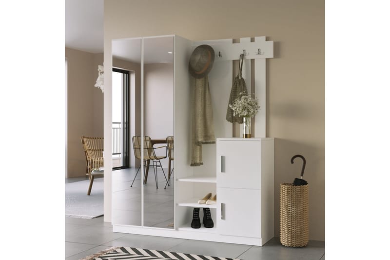 Hialeh Hallmöbelset 38x147 cm - Vit - Möbler - Hall & entré - Möbelset för hall & entré