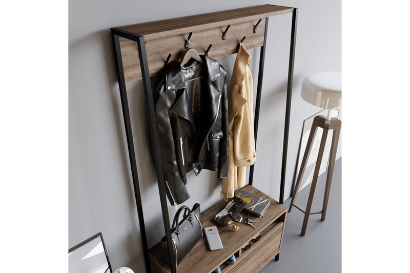 Imoveis Hallmöbelset 30 cm - Mörkbrun/Svart - Möbler - Hall & entré - Möbelset för hall & entré