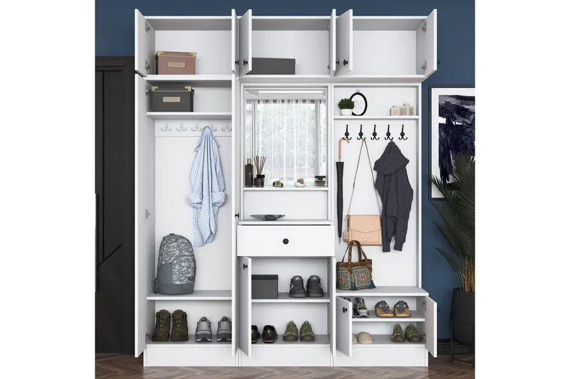 Itsuo Hallmöbelset Vit - Hanah Home - Möbler - Hall & entré - Möbelset för hall & entré