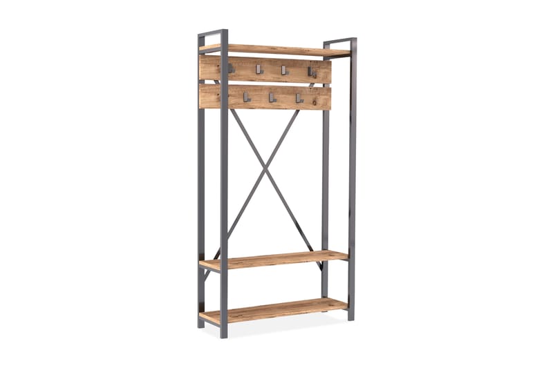 MILNATHORT Hallmöbel 90 cm Valnöt/Grå - Möbler - Hall & entré - Möbelset för hall & entré