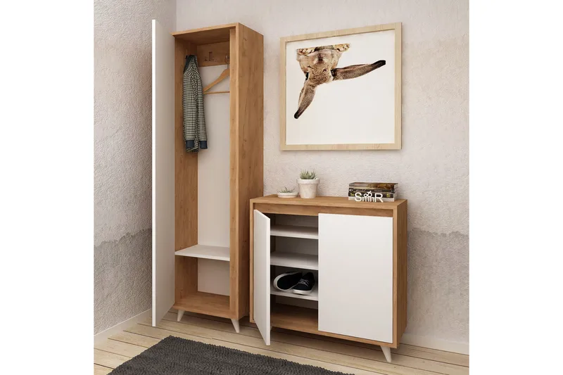 Mod Design Skänk och Bokhylla - Trä/Vit - Möbler - Hall & entré - Möbelset för hall & entré