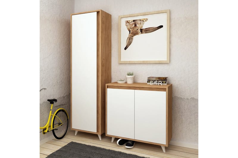 Mod Design Skänk och Bokhylla - Trä/Vit - Möbler - Hall & entré - Möbelset för hall & entré