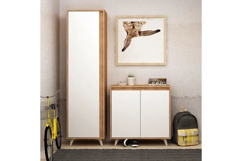 Mod Design Skänk och Bokhylla - Trä/Vit - Möbler - Hall & entré - Möbelset för hall & entré