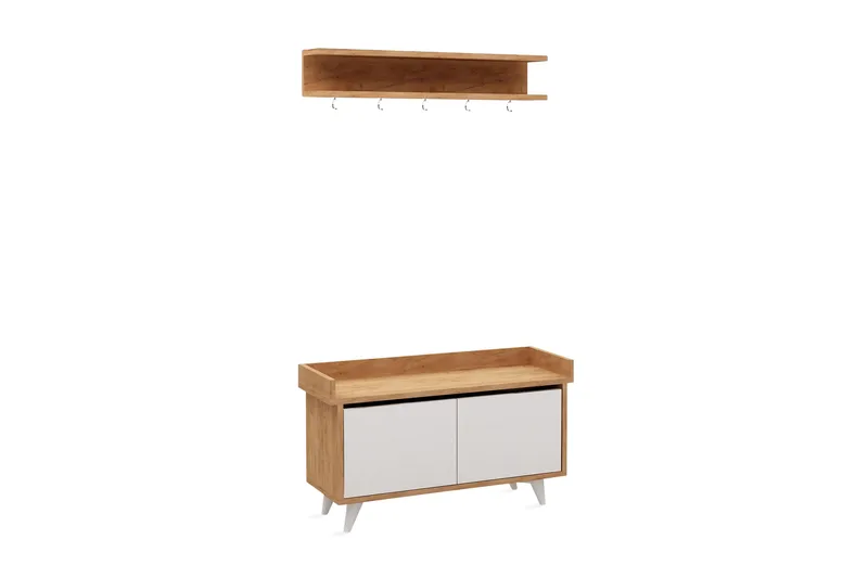 Mod Design Skoskåp/Hatthylla - Trä/Vit - Möbler - Hall & entré - Möbelset för hall & entré