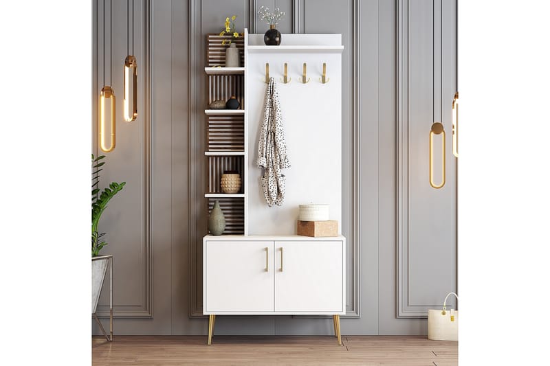 MODLING Hallmöbelset Guld/Vit - Möbler - Hall & entré - M�öbelset för hall & entré