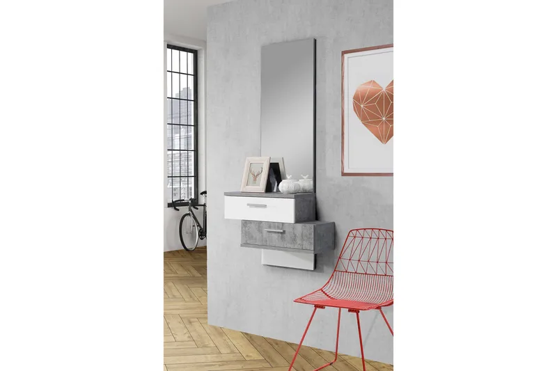 Moncerat Hallmöbel 75x157 cm - Vit - Möbler - Hall & entré - Möbelset för hall & entré