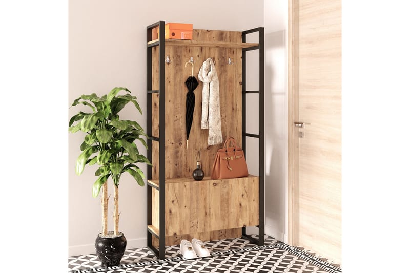 NALOR Hallmöbelset 34x90 cm Dubbel Vänster Natur - Möbler - Hall & entré - Möbelset för hall & entré