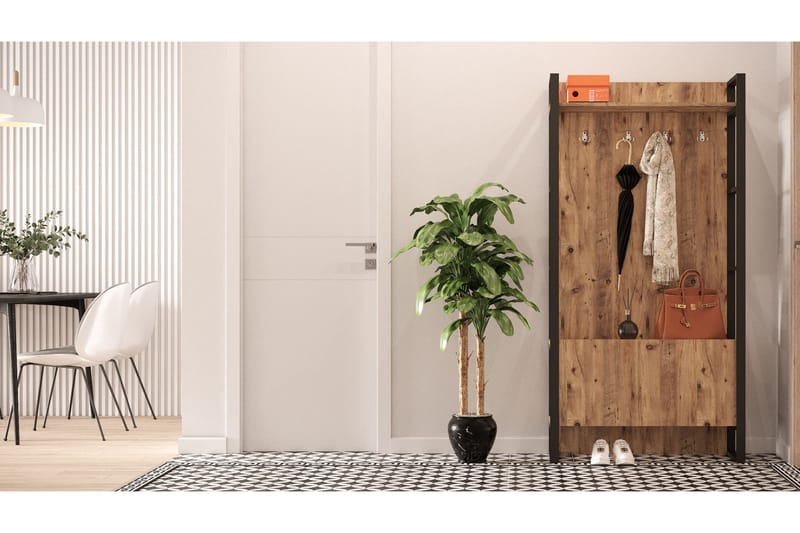 NALOR Hallmöbelset 34x90 cm Dubbel Vänster Natur - Möbler - Hall & entré - Möbelset för hall & entré