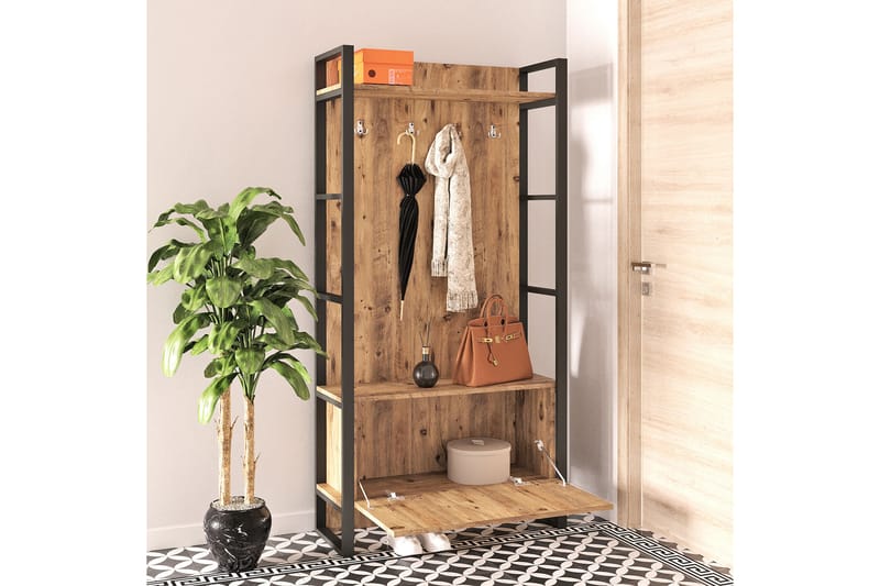 NALOR Hallmöbelset 34x90 cm Dubbel Vänster Natur - Möbler - Hall & entré - Möbelset för hall & entré