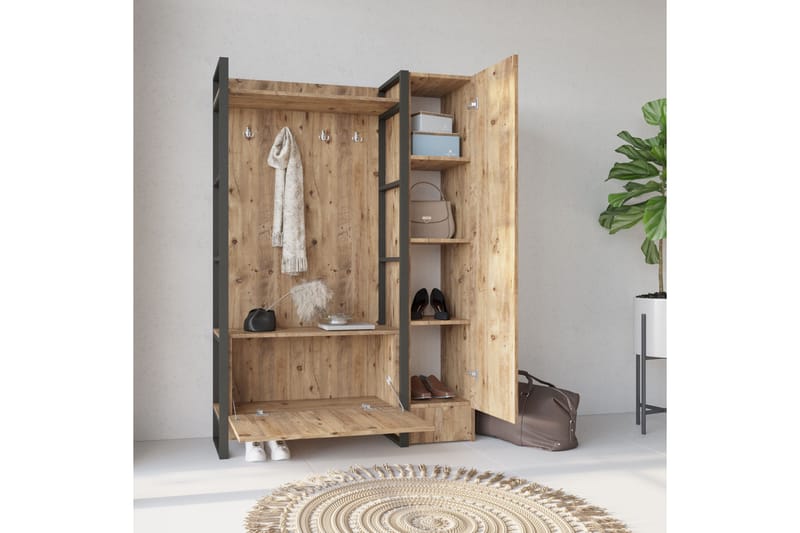 NALOR Hallmöbelset 34x90 cm Höger Natur - Möbler - Hall & entré - Möbelset för hall & entré