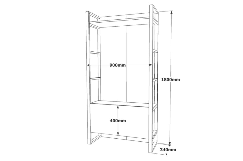 NALOR Hallmöbelset 34x90 cm Natur - Möbler - Hall & entré - Möbelset för hall & entré