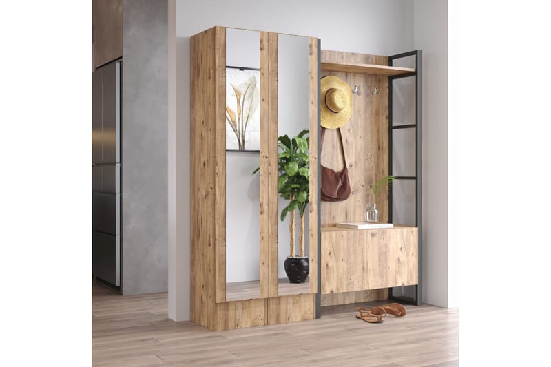 NALOR Hallmöbelset 34x90 cm Natur - Möbler - Hall & entré - Möbelset för hall & entré