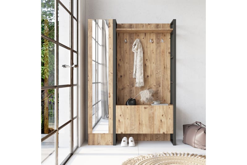 NALOR Hallmöbelset 34x90 cm Vänster Natur - Möbler - Hall & entré - Möbelset för hall & entré