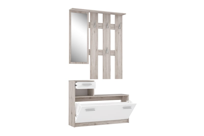 ORRSLAKE Hallmöbelset 98x180 cm Beige/Brun/Vit - Möbler - Hall & entré - Möbelset för hall & entré
