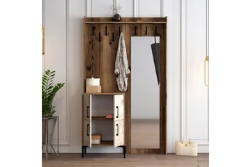 Retzow Hallmöbelset 120 cm - Brun/Vit - Möbler - Hall & entré - Möbelset för hall & entré