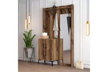 Retzow Hallmöbelset 120 cm - Mörkbrun - Möbler - Hall & entré - Möbelset för hall & entré