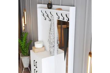 Retzow Hallmöbelset 35x120 cm med Spegel - Vit - Möbler - Hall & entré - Möbelset för hall & entré