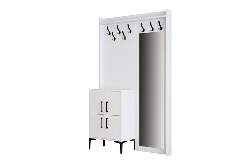 Retzow Hallmöbelset 35x120 cm med Spegel - Vit - Möbler - Hall & entré - Möbelset för hall & entré