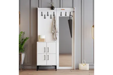 Retzow Hallmöbelset 35x120 cm med Spegel - Vit - Möbler - Hall & entré - Möbelset för hall & entré