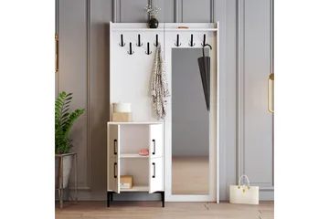 Retzow Hallmöbelset 35x120 cm med Spegel - Vit - Möbler - Hall & entré - Möbelset för hall & entré