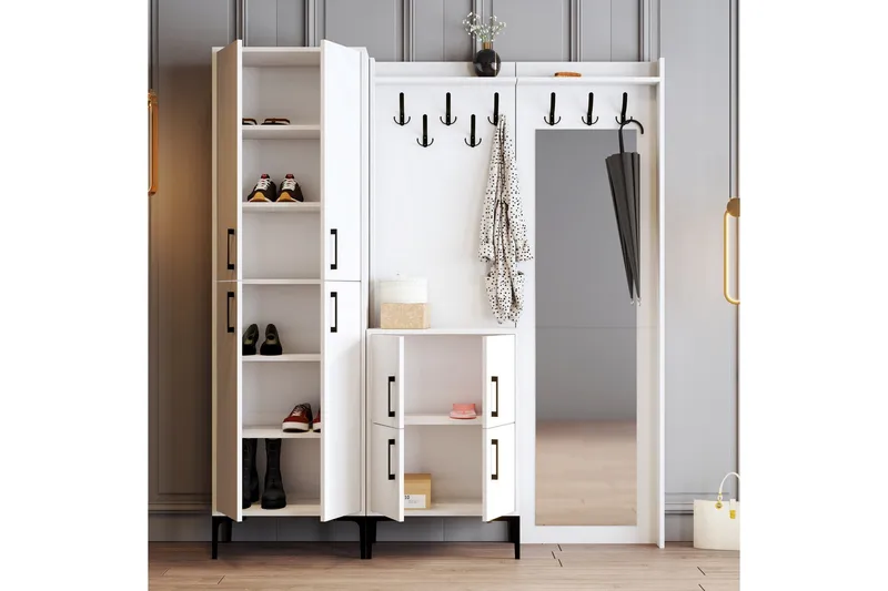 Retzow Hallmöbelset 35x180 cm - Vit - Möbler - Hall & entré - Möbelset för hall & entré