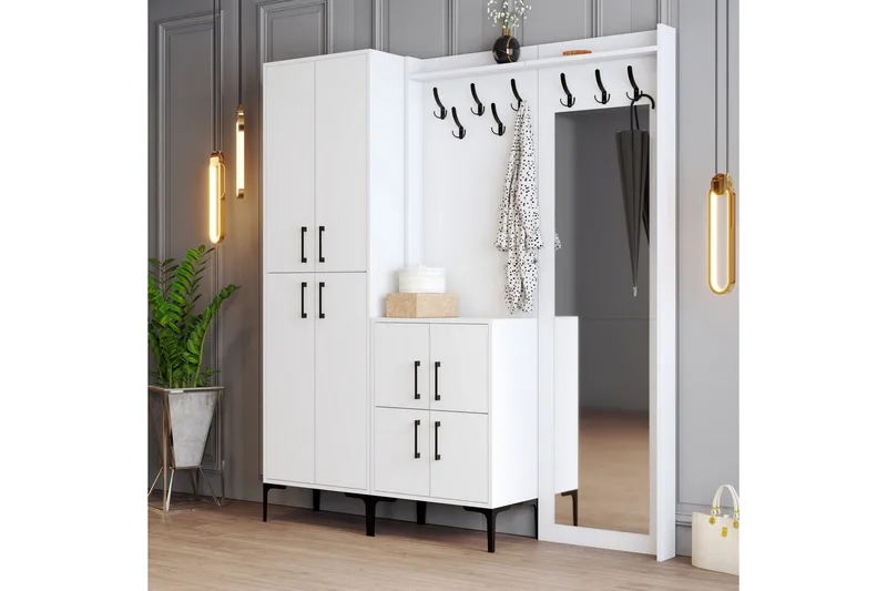 Retzow Hallmöbelset 35x180 cm - Vit - Möbler - Hall & entré - Möbelset för hall & entré