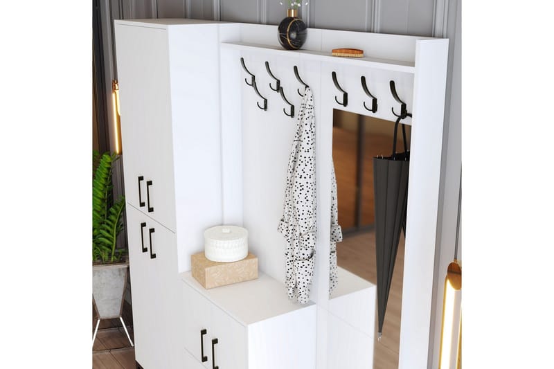 Retzow Hallmöbelset 35x180 cm - Vit - Möbler - Hall & entré - Möbelset för hall & entré