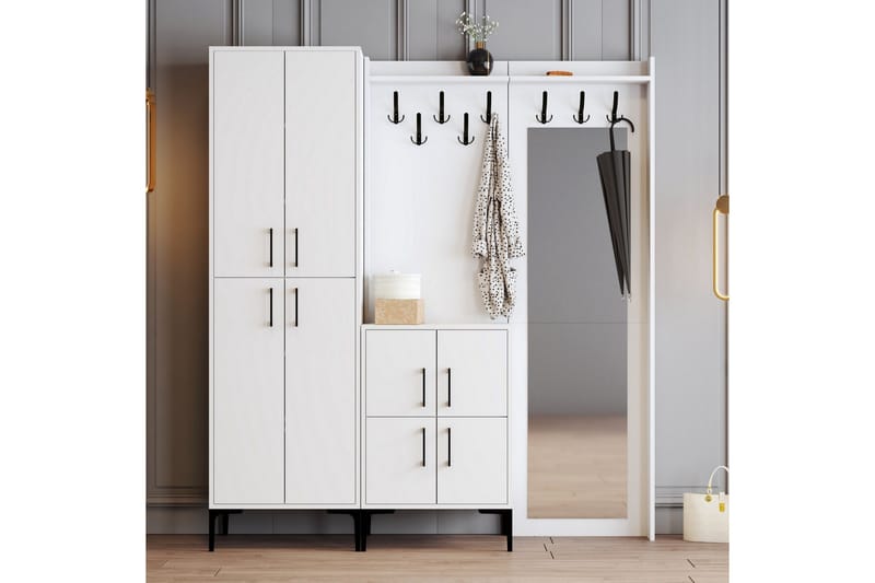 Retzow Hallmöbelset 35x180 cm - Vit - Möbler - Hall & entré - Möbelset för hall & entré