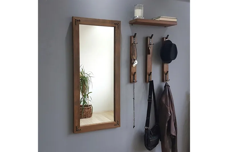 Rogahn Hallmöbel 3 cm - Valnöt - Möbler - Hall & entré - Möbelset för hall & entré