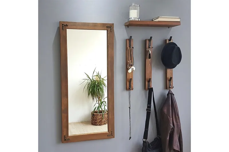 Rogahn Hallmöbel 3 cm - Valnöt - Möbler - Hall & entré - Möbelset för hall & entré