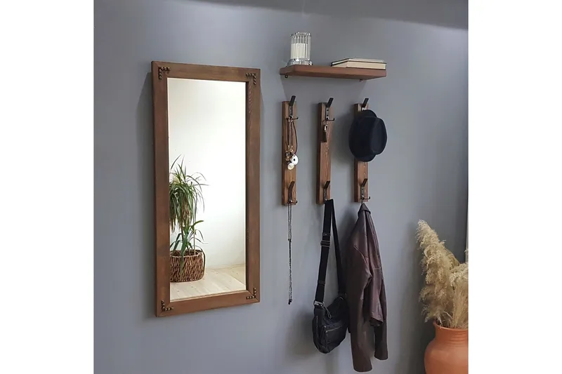 Rogahn Hallmöbel 3 cm - Valnöt - Möbler - Hall & entré - Möbelset för hall & entré