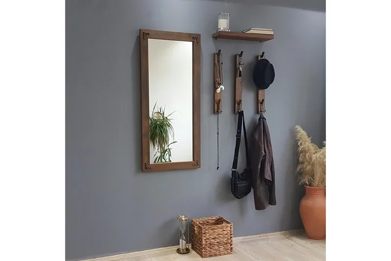 Rogahn Hallmöbel 3 cm - Valnöt - Möbler - Hall & entré - Möbelset för hall & entré