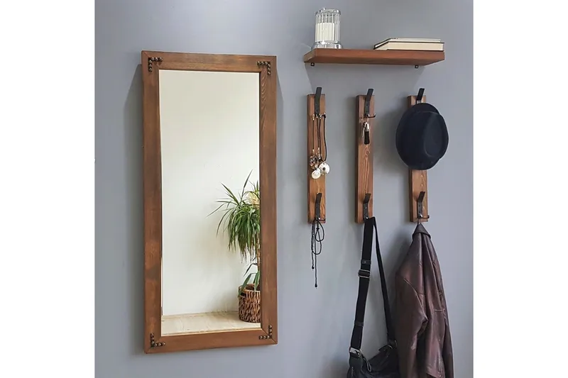 Rogahn Hallmöbel 3 cm - Valnöt - Möbler - Hall & entré - Möbelset för hall & entré